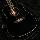 In Stock Black Pickguard Acoustic Electric Guitar Solid Spruce Top Star Inlay