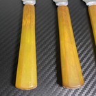 Set Of 6 Vtg Mcm Butterscotch Olive Swirl Bakelite Dinner Knives 9    Gsc Co 