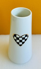 Mackenzie-childs 41120-008 Courtly Check 20 Oz Hand Made Tall Heart Vase  New 