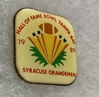 Vtg 1989 Syracuse University Orangemen Lapel Pin Hall Of Fame Bowl Ncaa Football