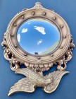 Syroco American Eagle Convex Federal Bullseye Wall Mirror 4007 21  H 15  W 1960s