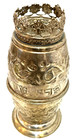 Vintage Hebrew Jewish Sukkot Citron Etrog Box Jerusalem Israel Judaica Silver