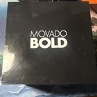 Movado Bold Men   s Quartz Chronograph Date Black Steel Bracelet Gray Dial