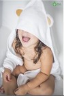 Luxury Bamboo Baby Hooded Bath Towel   Washcloth Baby Shower Gift Set   Bear Ear