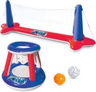 Syncfun Inflatable Pool Float Set Volleyball Net   Basketball Hoops Balls Summer