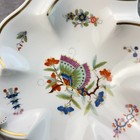 Meissen Porcelain Ashtray Cigar Saucer Floral 8  Crossed Swords Mark