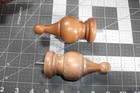 2- 4   Post Finial Wood Newel Topper- All Dimensions Approx  1 75  Dia w screw