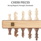 Aa 15 Magnetic Wooden Chess Set Folding Board  3 King Height German Knight Stau