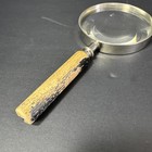 Vintage B   Lo Co Bausch   Lomb Magnifying Glass Wood Handle 3 5    Lens