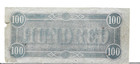 1864  100 Confederate States Of America Ten Dollar Note Civil War Currency