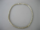 Vintage Milor 925 Sterling Silver 11  Byzantine Chain Bracelet Anklet 13 9 Grams