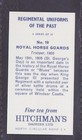 Royal Horse Guards - Trooper - 50   Year Old Uk Trade Card   19