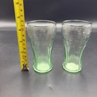 Vintage Coca Cola Coke Brand Genuine Green Glass 6oz Set Of 2   2 