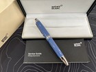 Original Montblanc Glacier Blue Rollerball Pen 2025 Edition Luxury Gift Box