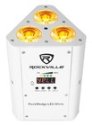 Rockville Rockwedge Package White  6  Battery Wireless Par Lights charging Case