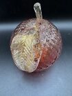 Mcm Mid Century Modern Murano Glass Apple Paperweight Pink 3 5  Tall