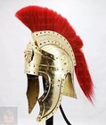 Antique Medieval Roman Centurion Vintage Helmet Armor Red Crest Plume
