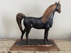 Huge Gladys Brown Edwards Champion Arabian Horse Bronze Sculpture Trophy