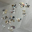Huge Lot Of Vintage Buttons Assorted Variety Neutral Colors 110 