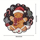 4pcs Christmas Placemats Round Non Slip Heat Resistant Dining Table Mats Decor