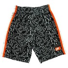 Nike Just Do It Elastic Waist Shorts Black White Orange  Kids 6