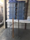     Two Matching Shinn Lightning Rod And Stand Set   With W  C  S  Connectors