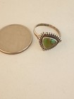 Vintage Navajo Green Turquoise Sterling Silver Ring Sz 6