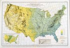 1916 United States Rainfall Map Original  24x16  Climatology