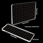 2 Pieces Large Stamp Blocks Acrylic Clear Stamping Tools With Grid    