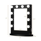 Vanity Hollywood Makeup Mirror Dimmer Light Wall Mounted 10 Bulbs For Gift Black