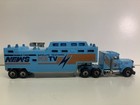 Vintage 1981 Matchbox Peter Built Cab With Low Bed Mobile News Truck Trailer