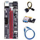 2 Pcs Newest Gpu Riser Ver009s Pcie Riser 6 Pin Molex For Gpu Mining Eth Usb 3 0