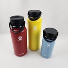 Lot  3 Hydro Flask 40 Oz Yellow 32oz Red 16oz Light Blue Wide Mouth Stainless