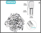 100 Pcs Shelf Pins Pegs5mm Spoon Shape Nickel Plated Shelf Support Bookshelf 