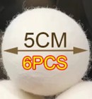 6 Wool Dryer Balls Xl Organic Wool Natural Laundry Fabric Softener Antistatic