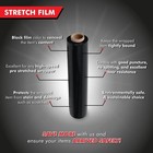 1ro1l 18  X 1500  Feet Black 80 Gauge Pallet Wrap Stretch Film Hand Shrink Wrap
