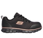 Women s Skechers Work Slip Resistant Black Shoes Memory Alloy Toe Safety 108025