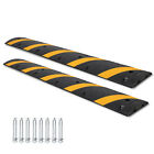 2pack 72  Rubber Speed Bump 2 Channel 25000 Lbs Load Heavy Duty Speed Hump