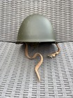 Polish Army Wz  67 75 Helmet With Liner  Chin Strap  And Net Cover