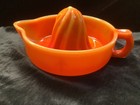 Vintage Opalescent Citrus Juicer  Rare Orange Slag Glass
