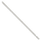 925 Sterling Silver Polished 7 Inch 5mm Beveled Curb Chain Bracelet Solid