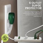 Power Strip Surge Protec Multi Electrical Outlet 2 5 Ft Extension Cord Flat Plug
