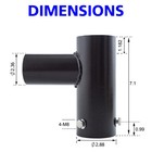 Adapter With Single Horizontal 90   Tenon For Shoebox Street Parking Pole Lights