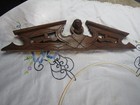 1800s Figural Carved Lady Antique Victorian Architectural Salvage Wood Pediment