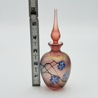 Iridescent Art Glass Perfume Bottle Vintage Signed K