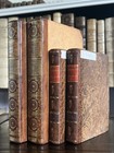 Lot Of 4 Antique Leather Bound Books 19th Century