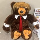 Trumpy Bear Deluxe Original 22    Plush Zipper Pouch American Flag  Bag  And Book