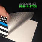 Calcoman  as De Bandera De L  nea Azul Fina Calavera Para Autom  vil Soporte Police