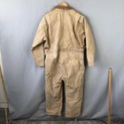 Carhartt Coveralls Mens 46 Short Brown Duck Canvas Quilt Lined Work Usa X01