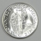 1944-d Mercury Dime Nice Brilliant Uncirculated Silver 10c   Full Bands